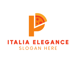 Italy - Modern Letter P Pizza logo design