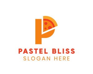 Modern Letter P Pizza logo design