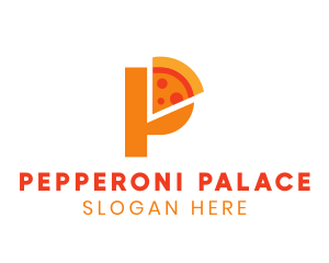 Pepperoni - Modern Letter P Pizza logo design