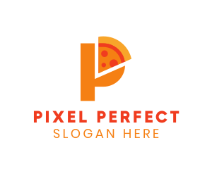 Modern Letter P Pizza logo design