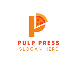 Modern Letter P Pizza logo design