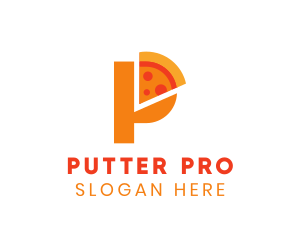 Modern Letter P Pizza logo design