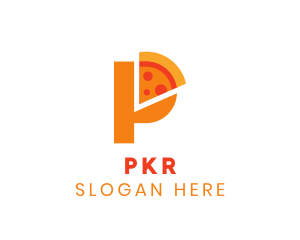 Modern Letter P Pizza logo design