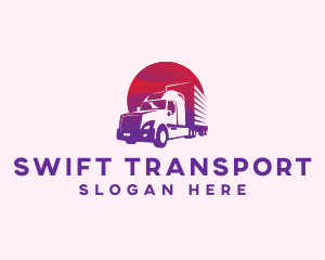 Truck Logistics Forwarding logo design