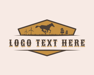 Rural - Horse Ranch Barn logo design