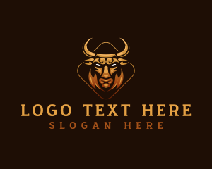 Bison - Bull Horn Wild logo design