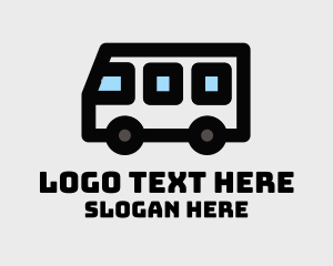 Delivery Van - White Transporter Van logo design