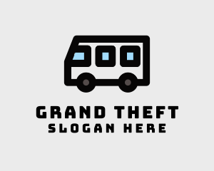 Glamping - Transporter Van Travel logo design