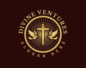 Gospel - Christian Dove Cross logo design