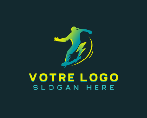 Competition - Human Lightning Skater logo design