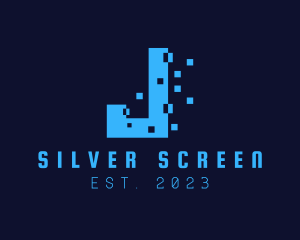 Networking - Digital Pixel Letter J logo design