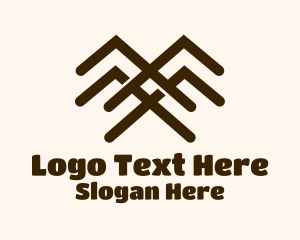 Minimalist Mountain House Roof Logo