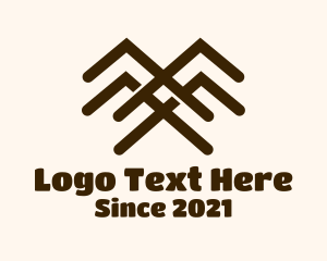 Lodge - Minimalist Mountain House Roof logo design