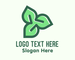 Salad - Green Organic Leaves logo design