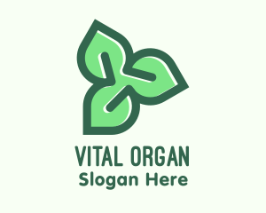 Green Organic Leaves logo design