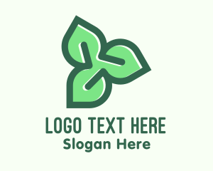 Nature Conservation - Green Organic Leaves logo design