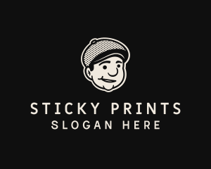 Sticker - Guy Flat Cap logo design