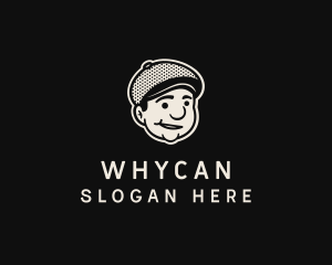 Writer - Guy Flat Cap logo design