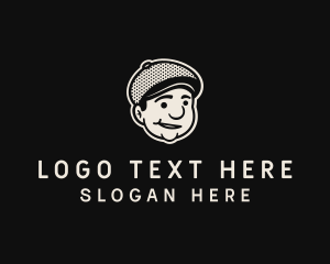 Writer - Guy Flat Cap logo design