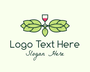Alcoholic - Red Wine Wreath logo design