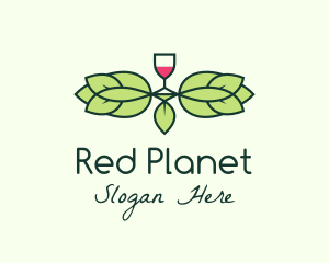  Red Wine Wreath logo design