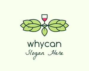 Liquor Bar - Red Wine Wreath logo design