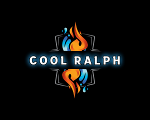 Heating Cooling HVAC logo design