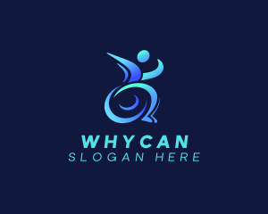 Wheelchair Disabled Rehabilitation Logo