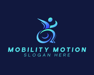 Wheelchair Disabled Rehabilitation logo design