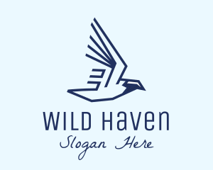 Minimalist Wild Hawk logo design