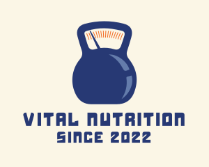 Nutritionist - Weight Scale Kettlebell logo design