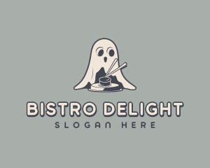 Chopsticks Restaurant Ghost logo design