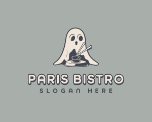 Chopsticks Restaurant Ghost logo design