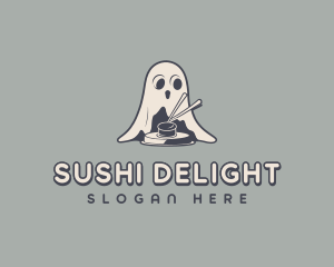 Chopsticks Restaurant Ghost logo design