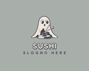 Chopsticks Restaurant Ghost logo design