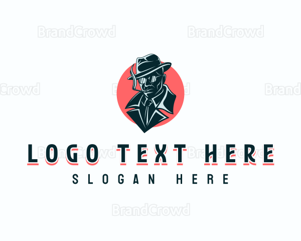 Cigarette Smoking Detective Logo