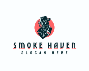 Cigarette Smoking Detective logo design