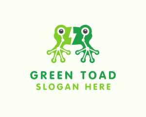 Toad - Frog Electrical Energy logo design