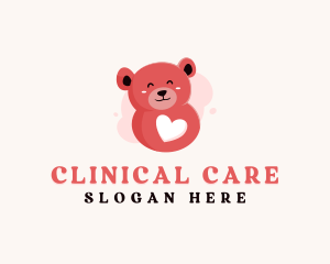 Heart Teddy Bear Toy  logo design