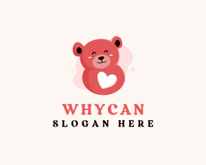 Bear - Heart Teddy Bear Toy logo design