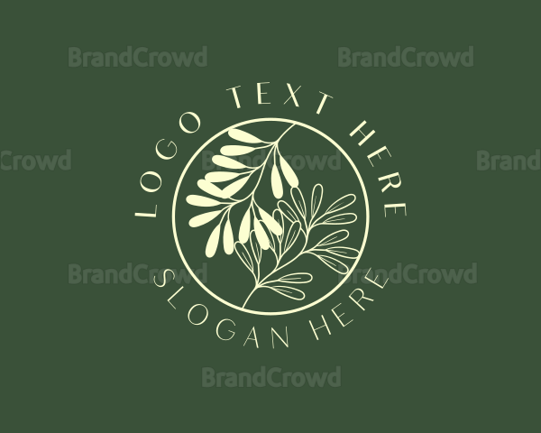 Organic Leaf Herb Logo