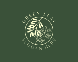 Organic Leaf Herb logo design