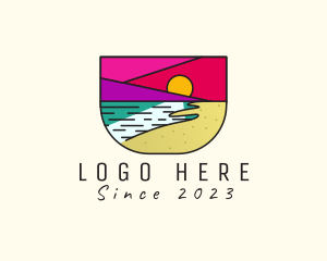 Dj - Creative Beach Resort logo design