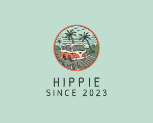 Camper Van Holiday Trip logo design