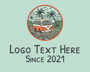 Road Trip - Camper Van Holiday Trip logo design