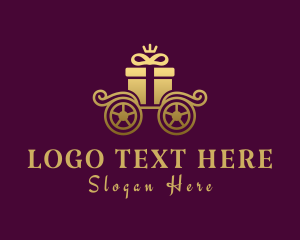 Horse Cart - Gift Box Carriage logo design