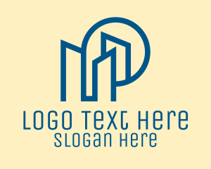 Urban Planning - Simple Blue Real Estate logo design