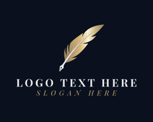 Writing Quill Feather Logo