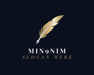 Firm - Writing Quill Feather logo design