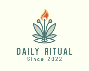 Spa Meditation Flame logo design